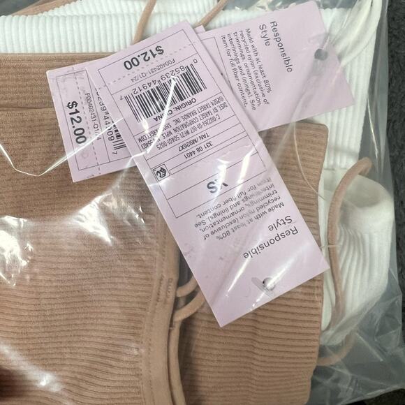 NWT Bundle of Two - Wild Fable - Tank Tops White and Brown Women’s XS - Picture 11 of 11